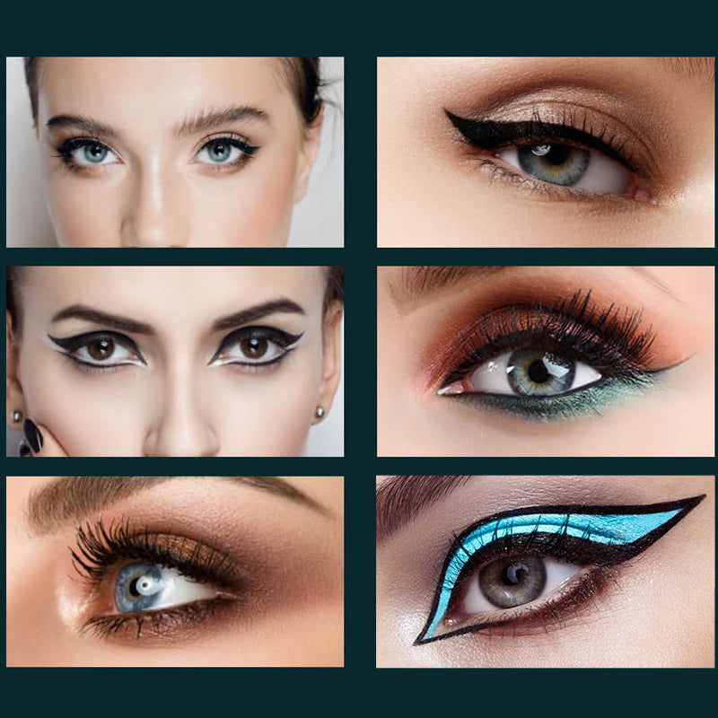 Dame Let-Spread Eyeliner Pencil, black and brown, with soft curved applicator for beautiful lining.