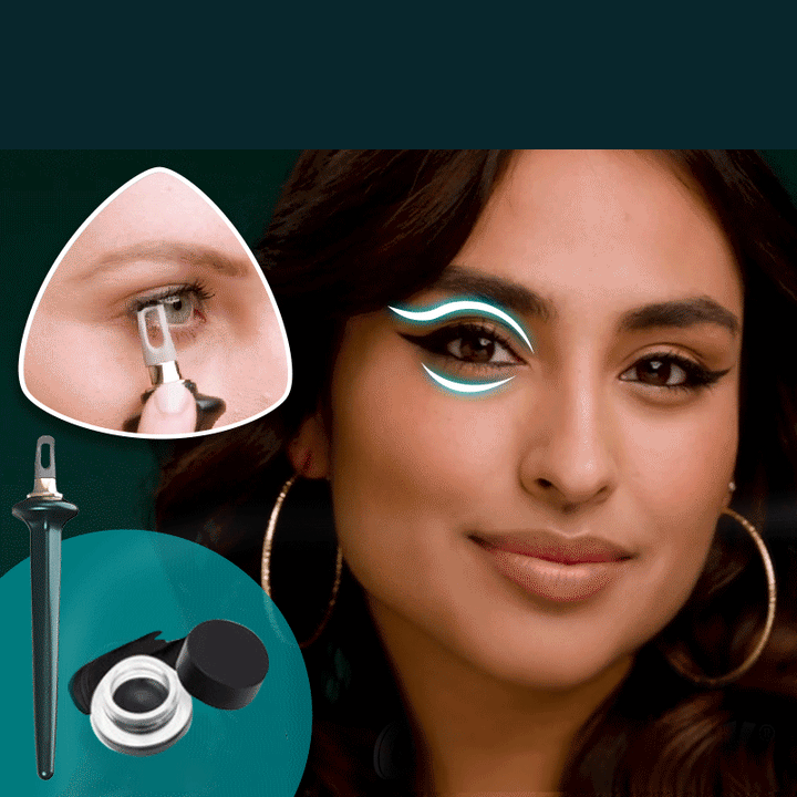 Dame Let-Spread Eyeliner Pencil, black and brown, with soft curved applicator for beautiful lining.