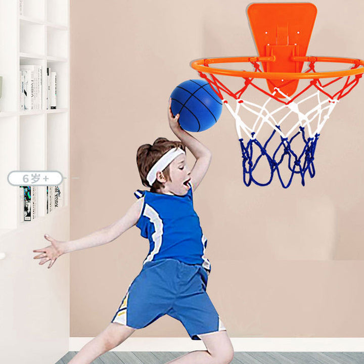 Stille basketbold af PU-skum, levende farver, perfekt til indendørs træning, blød bounce, fås i forskellige størrelser.
