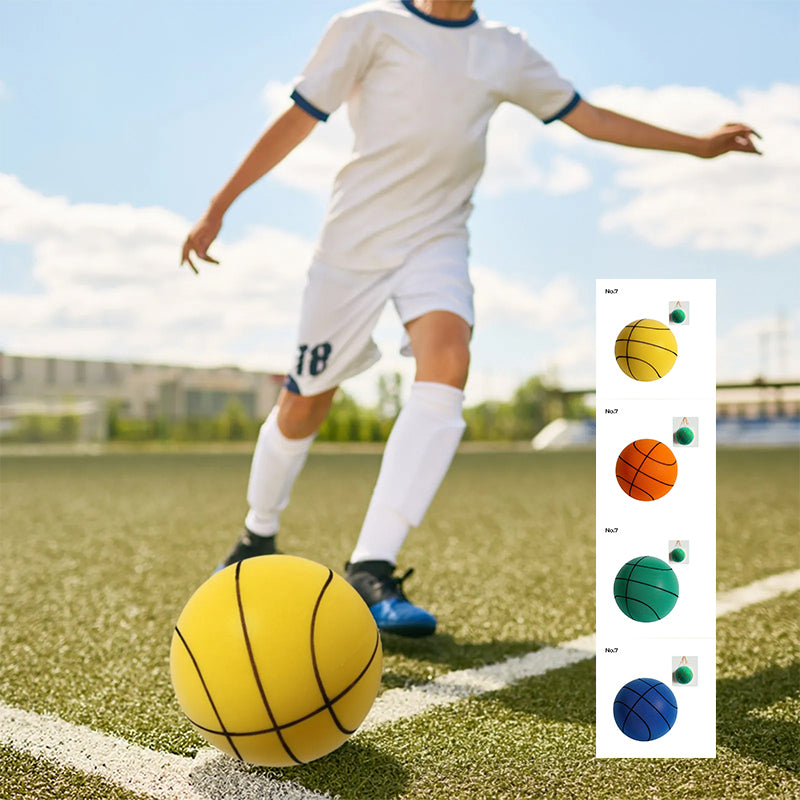 Stille basketbold af PU-skum, levende farver, perfekt til indendørs træning, blød bounce, fås i forskellige størrelser.