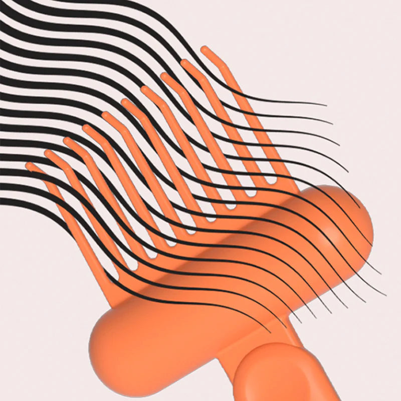 Børste til rengøring af hårbørster, holdbart håndtag, orange, grå, grøn, kompakt størrelse, effektiv rengøring til mænd og kvinder.