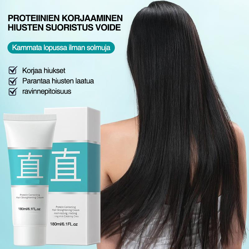 Hårglattecreme krukke, hvid baggrund, skønhedspleje, glatter og giver glans til håret uden varme.
