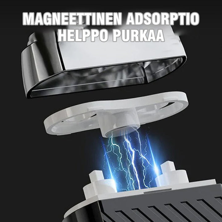 Sølv genopladelig minibarbermaskine, kompakt og stilfuld, med moderne design og holdbar metallegering.