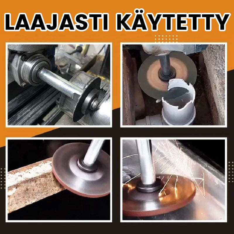 "Hopea metallinen kulmahiomakoneen jatkokappale, pitkä akseli, saumaton kiinnitys, sopii ahtaisiin paikkoihin autotöissä."