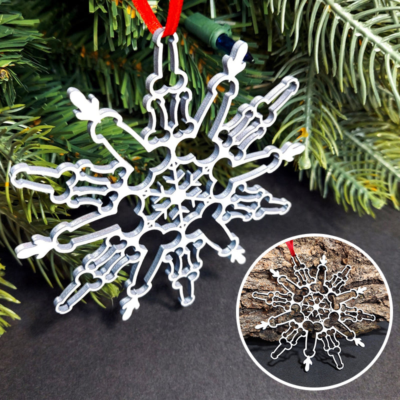 Sølvfarvet metal julekrystal dekoration til jul, skinnende og moderne design tilføjer glans og festlighed til dit hjem.