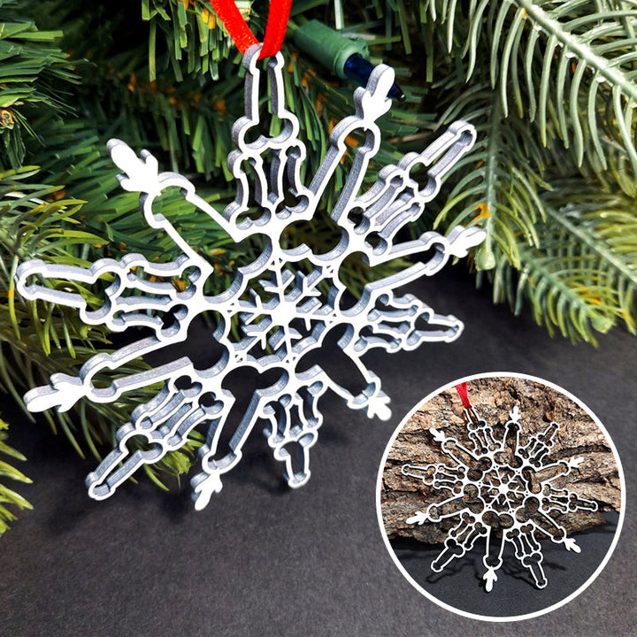 Sølvfarvet metal julekrystal dekoration til jul, skinnende og moderne design tilføjer glans og festlighed til dit hjem.