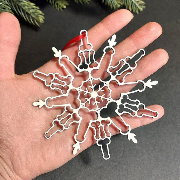 Sølvfarvet metal julekrystal dekoration til jul, skinnende og moderne design tilføjer glans og festlighed til dit hjem.