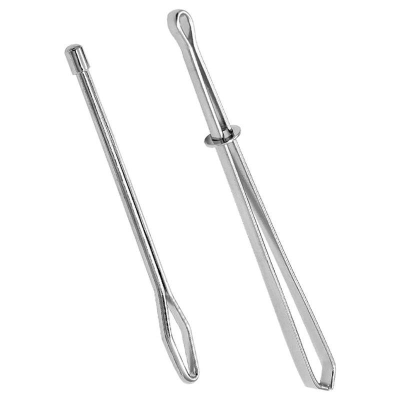 Sølvfarvet, forniklet metal snøreklips. Perfekt til at udskifte snørebånd i tøj. Kompakt og holdbar.
