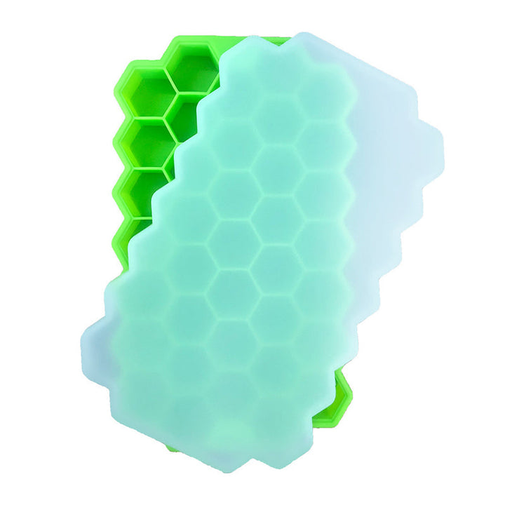 Fleksibel honeycomb isform i blå, stabelbar, blød silikone, pladsbesparende, til hjemmet