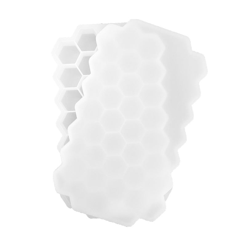 Fleksibel honeycomb isform i blå, stabelbar, blød silikone, pladsbesparende, til hjemmet