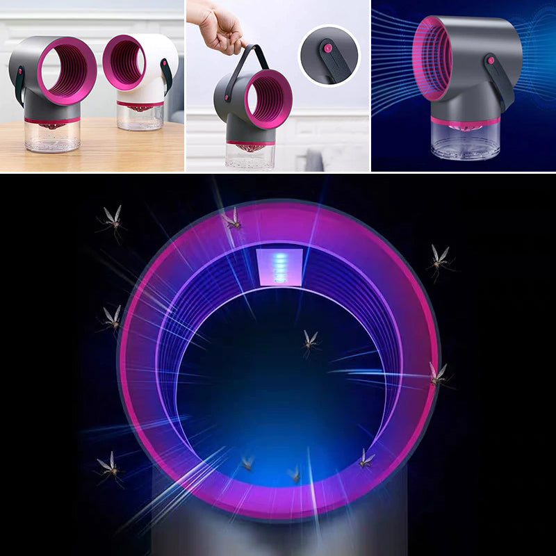 Hygiejnisk sort/hvid myggelampe, moderne design, lydløs, effektiv LED-UV-lys, hjemmets insektbekæmper.