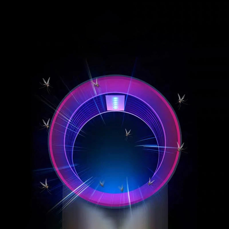 Hygiejnisk sort/hvid myggelampe, moderne design, lydløs, effektiv LED-UV-lys, hjemmets insektbekæmper.