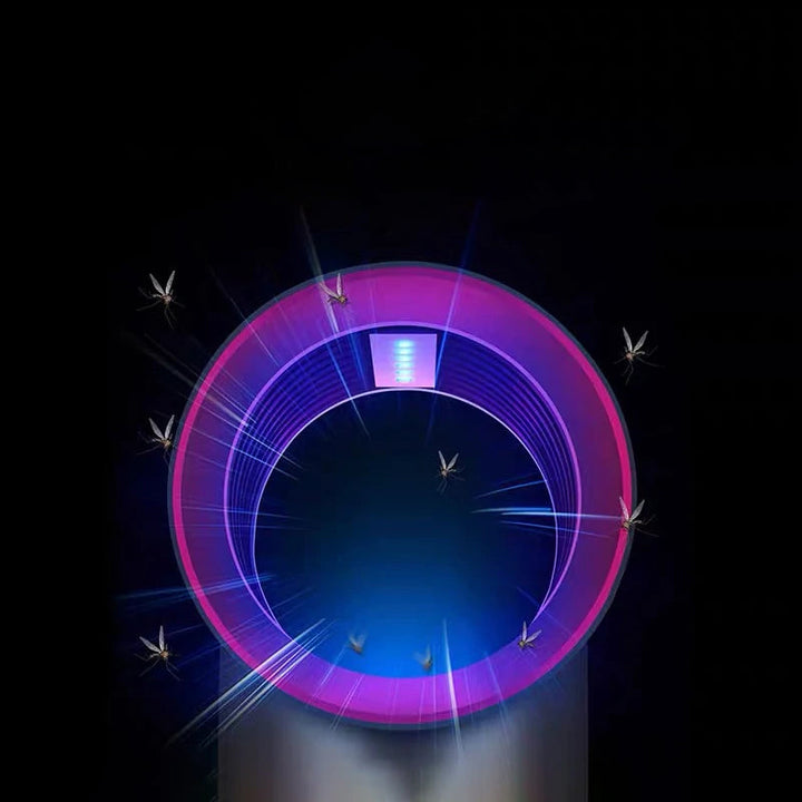 Hygiejnisk sort/hvid myggelampe, moderne design, lydløs, effektiv LED-UV-lys, hjemmets insektbekæmper.