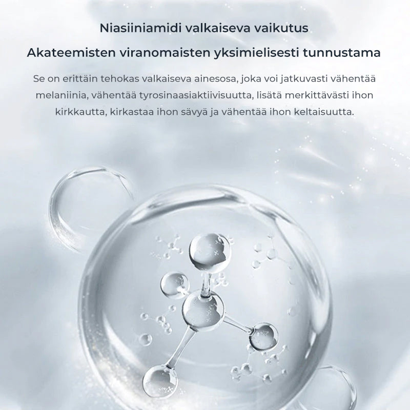 Lysnende ansigtsrens, hvid tube med grønne detaljer, velegnet til alle hudtyper.
