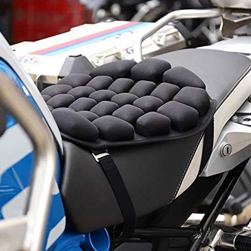 Ventileret motorcykel 3D-sædepude, ergonomisk design til mænd og kvinder, forbedrer kørekomfort og vibrationsdæmpning