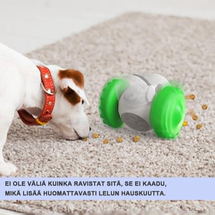 Interaktivt legetøj til kæledyr, selvbalancerende med gennemsigtig granary-beholder, egnet til hunde og katte.
