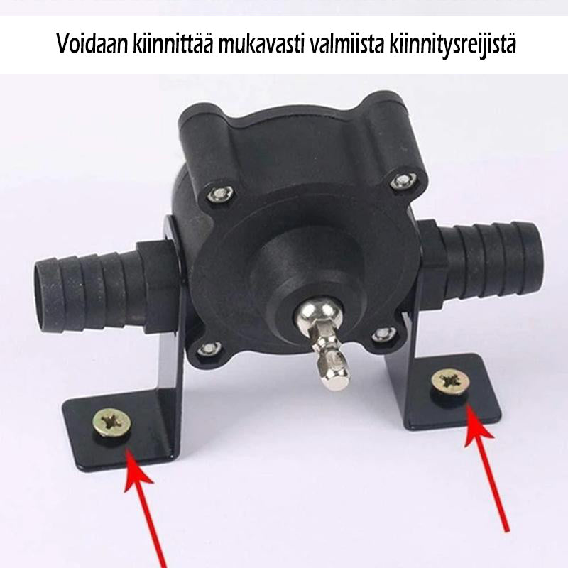"Itseimevä porakonepumppu musta muovikuori, kevyt, kompakti käsityökalu kotiin, puutarhaan, ulkokäyttöön."