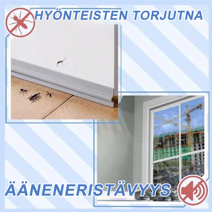 Itseliimautuva säänkestävä tiivistenauha oviin ja ikkunoihin, harmaa, ruskea ja valkoinen PE & PU materiaalista.