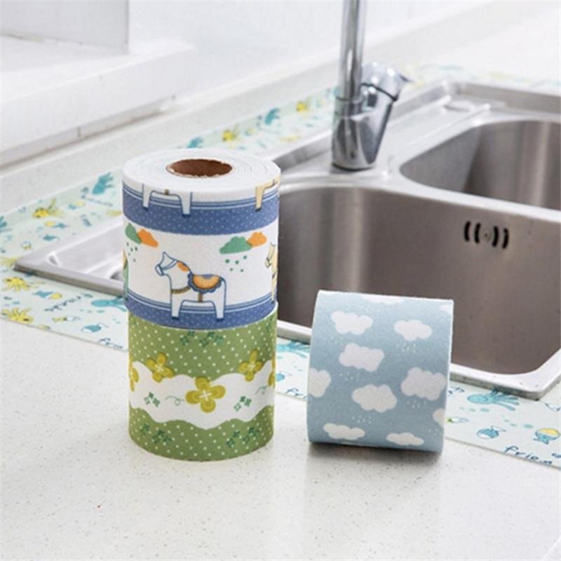 Selvklæbende tætningsbånd: vandtæt, fugtbestandigt, kan skæres, fiberdug, velegnet til køkken og badeværelse