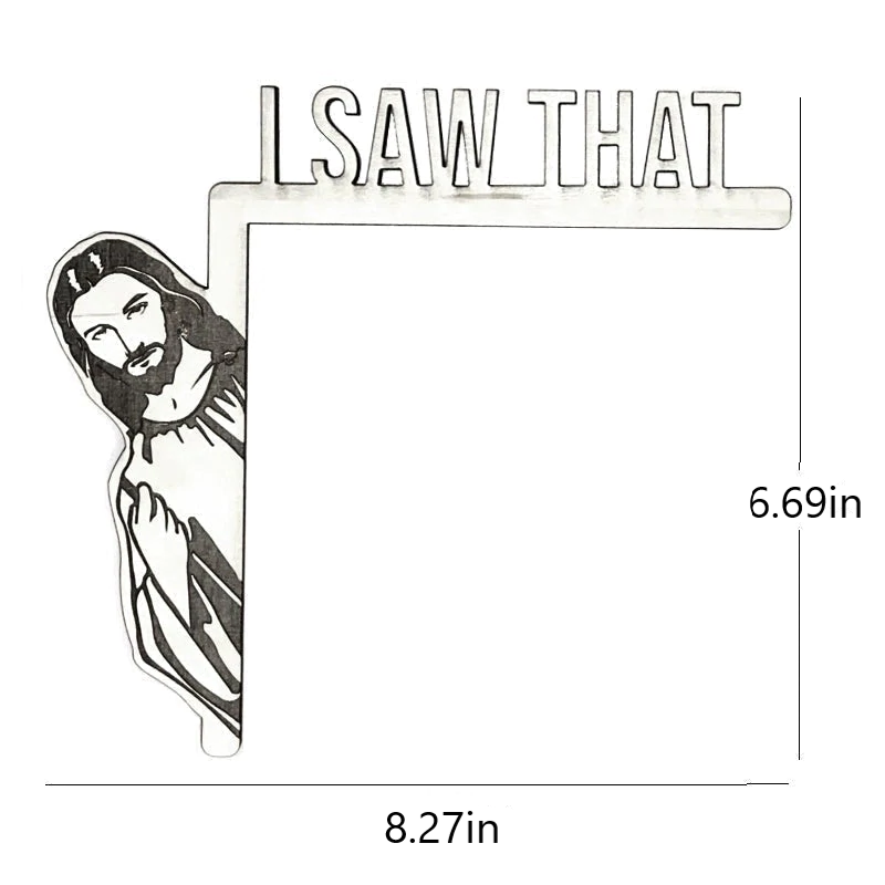 Jeesus-figur til dørkarm, sjov indretningsgenstand, nærbillede, bringer humor ind i hjemmet, let og holdbar.
