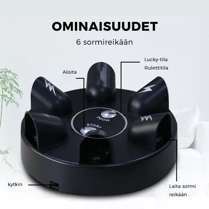 Spændende El-stød Roulette festspil, rund enhed, seks håndtag, lys i midten, spændende voksenfestspil.