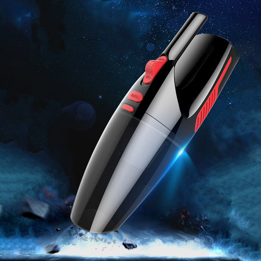 "Johdoton musta/valkoinen käsikäyttöinen pölynimuri, tyylikäs muotoilu, tehokas puhdistus vaikeapääsyisille alueille."