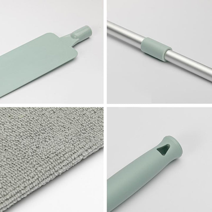 Fleksibelt mikrofiber støvsværd bøjes til utilgængelige steder, til rengøring af hjemmet uden kemikalier.