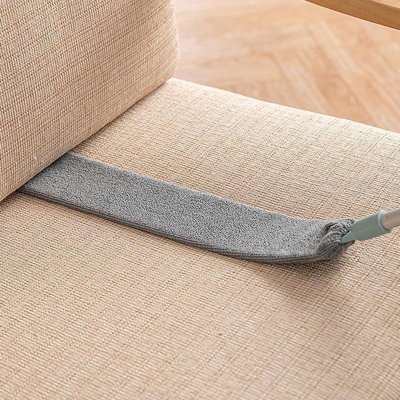 Fleksibelt mikrofiber støvsværd bøjes til utilgængelige steder, til rengøring af hjemmet uden kemikalier.