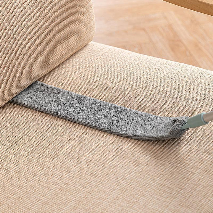 Fleksibelt mikrofiber støvsværd bøjes til utilgængelige steder, til rengøring af hjemmet uden kemikalier.
