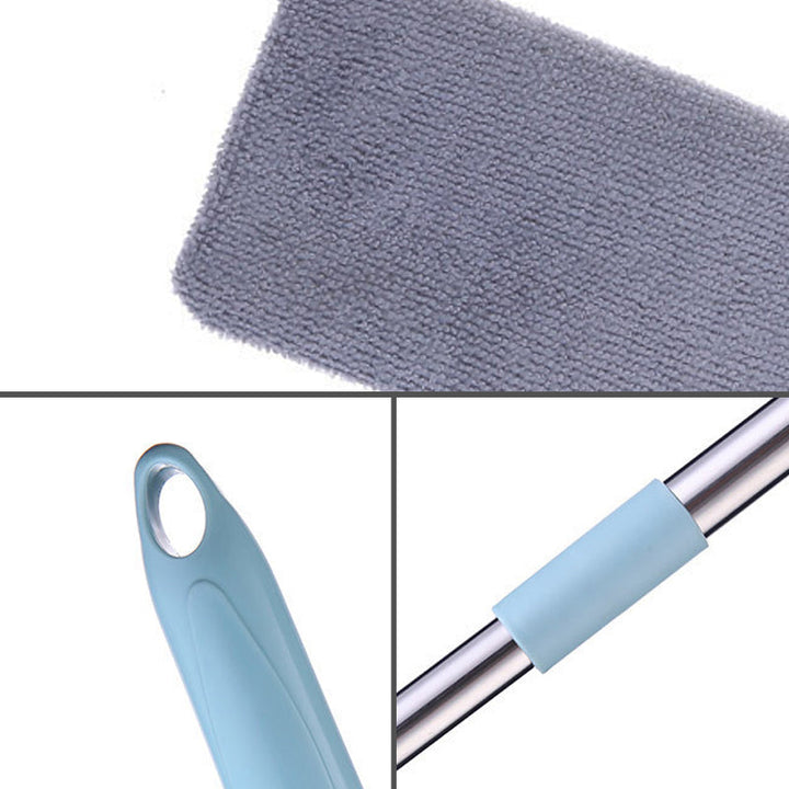 Fleksibelt mikrofiber støvsværd bøjes til utilgængelige steder, til rengøring af hjemmet uden kemikalier.