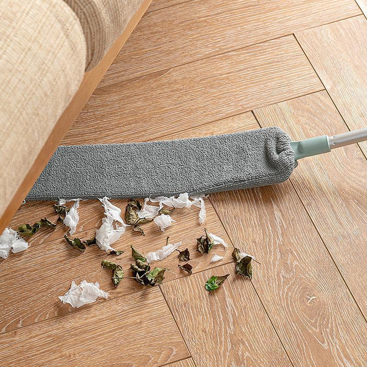 Fleksibelt mikrofiber støvsværd bøjes til utilgængelige steder, til rengøring af hjemmet uden kemikalier.