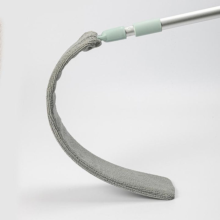 Fleksibelt mikrofiber støvsværd bøjes til utilgængelige steder, til rengøring af hjemmet uden kemikalier.