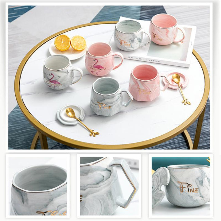 Festlig keramisk kaffekop, klassisk design, flere farver. Elegant keramisk sæt, perfekt til festlige kaffestunder.