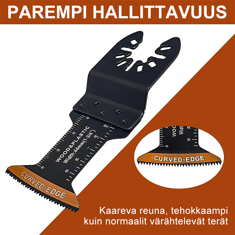 Buet multifunktionel savklinge, præcis kant, 20 stk., velegnet til skæring af træ, metal og plast.