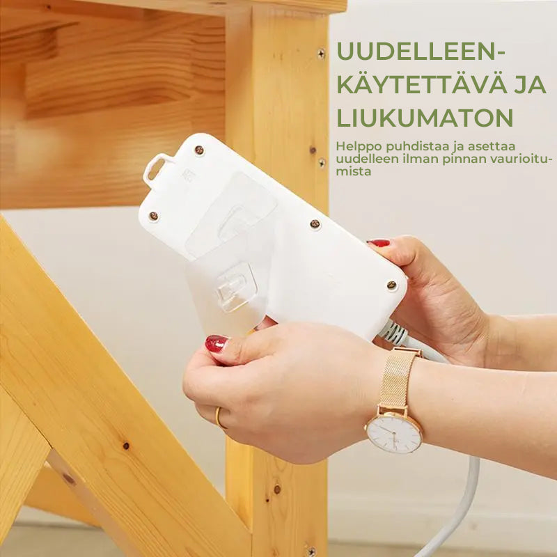 Selvklæbende, dobbeltsidede, gennemsigtige kroge, holdbart og diskret design til hjemmet, multifunktionelle og genanvendelige
