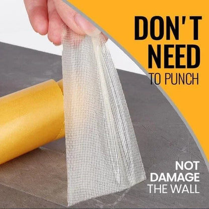 "Kaksipuolinen harsokuituteippi, läpinäkyvä, helppo leikata, käytettävä kodin askareisiin asennukseen ja kiinnitykseen."