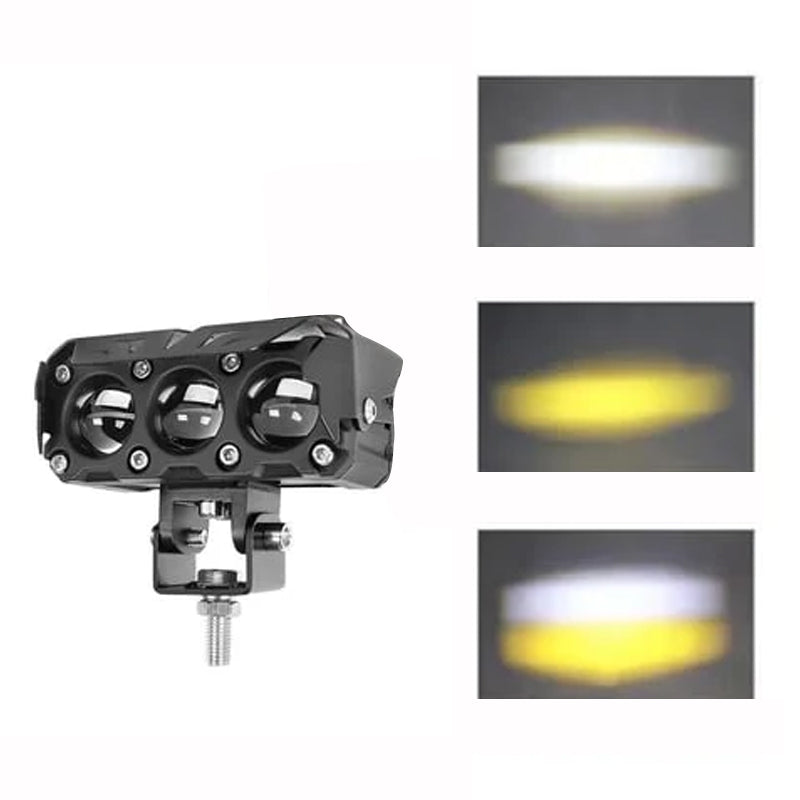 Dobbelttrådet MC LED-forlygte med aluminiumskabinet, kraftfuld og kompakt 4-tommer tilbehør.