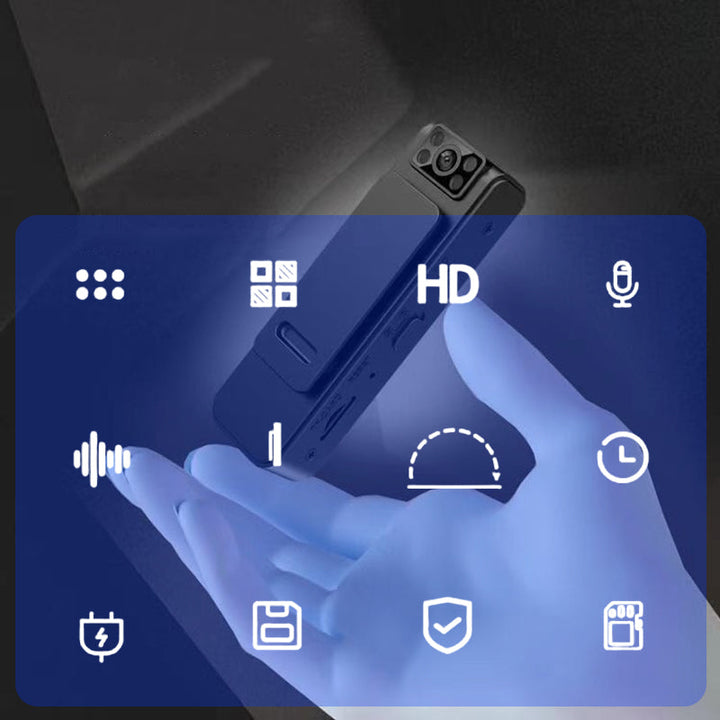 "Kannettava HD1080P mini kamera, pieni, huomaamaton, laajakulma 130°, yönäkö, monikulmainen kuvaus, täydellinen matkakumppani