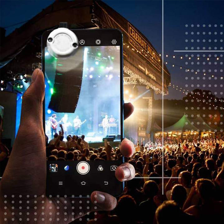 Bærbar LED-mikroskop, sort, hvid, til smartphones, letvægts, nem fastgørelse, LED-lys, detaljerede observationer