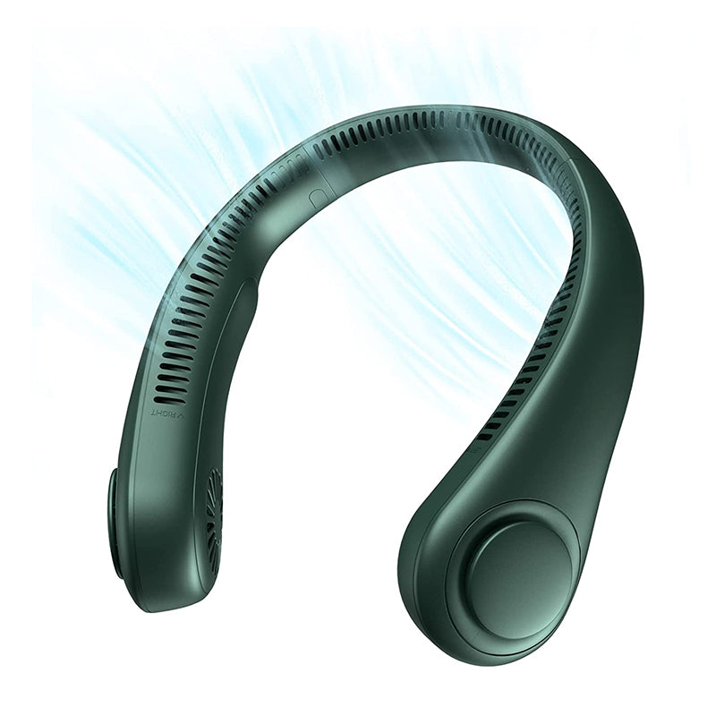 Kannettava kaulatuuletin useissa väreissä; tyylikäs muotoilu, useita säätöjä, viilentää tehokkaasti kesällä, gadget.