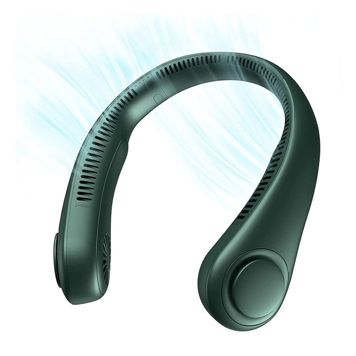 Kannettava kaulatuuletin useissa väreissä; tyylikäs muotoilu, useita säätöjä, viilentää tehokkaasti kesällä, gadget.