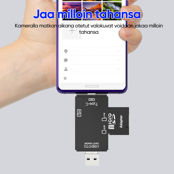 Bærbar holdbar dataoverføringsenhed, hvid/sort, kompakt og let, opdateret ergonomisk design, teknologigadget.