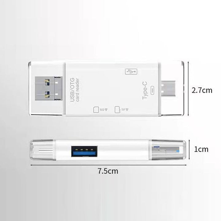Bærbar holdbar dataoverføringsenhed, hvid/sort, kompakt og let, opdateret ergonomisk design, teknologigadget.