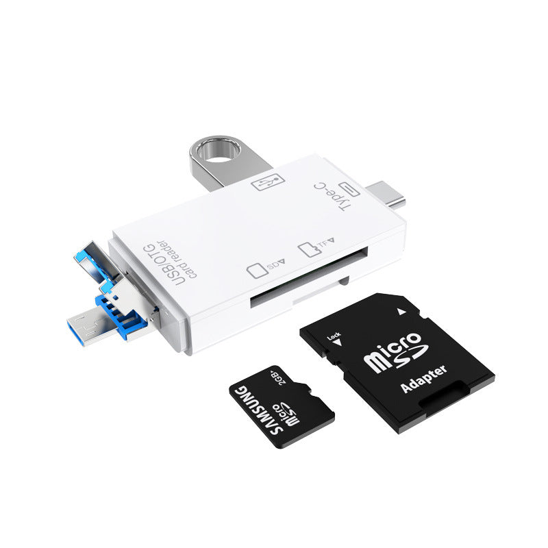 Bærbar holdbar dataoverføringsenhed, hvid/sort, kompakt og let, opdateret ergonomisk design, teknologigadget.