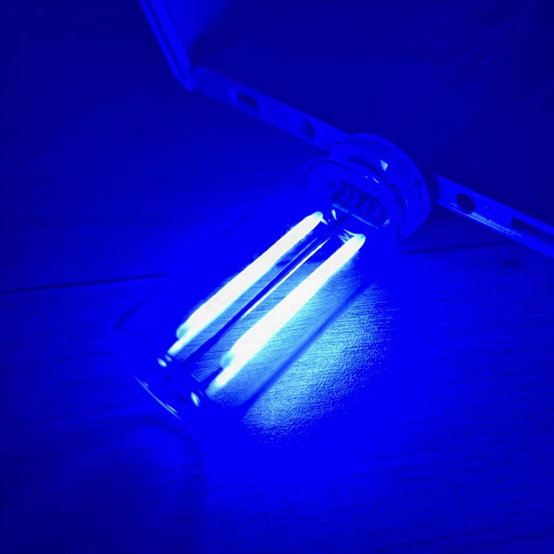 Bærbar LED Glas Natlampe med Berøringskontrol, strømlinet design, USB-tilslutning, flerfarvet belysning, brug i soveværelse.