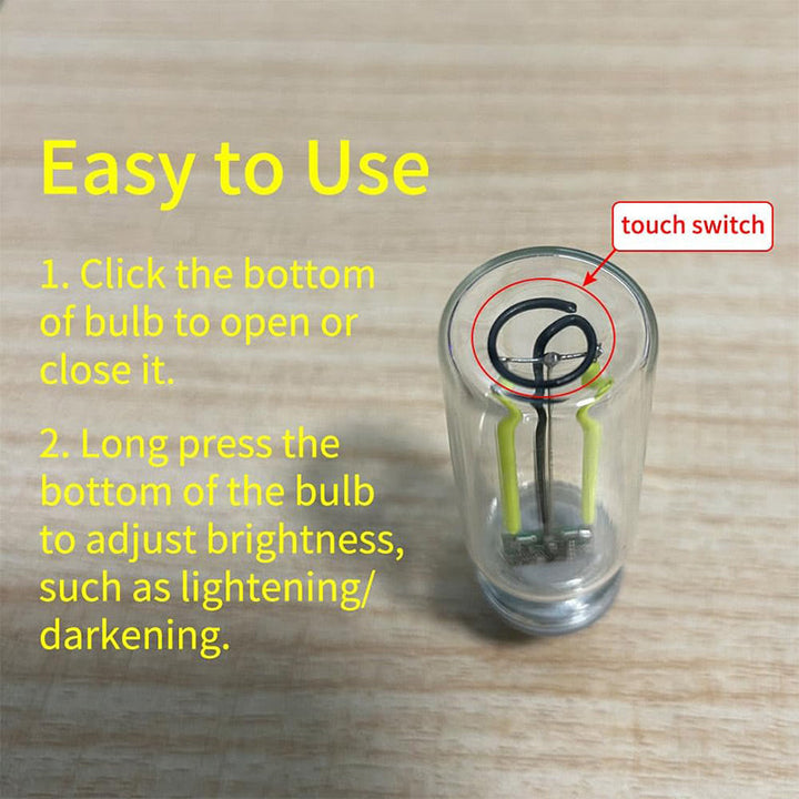 Bærbar LED Glas Natlampe med Berøringskontrol, strømlinet design, USB-tilslutning, flerfarvet belysning, brug i soveværelse.