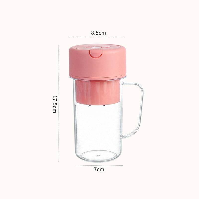 Kannettava ladattava mehustaja, tehokas ja kompakti, musta, 6-teräinen, BPA-vapaa, 420 ml kapasiteetti, teknologia ja gadgeti