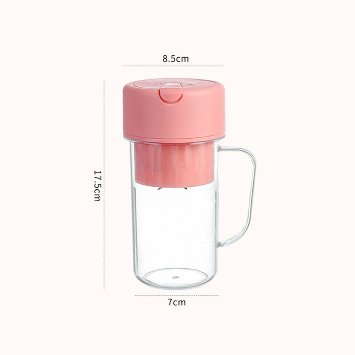 Kannettava ladattava mehustaja, tehokas ja kompakti, musta, 6-teräinen, BPA-vapaa, 420 ml kapasiteetti, teknologia ja gadgeti