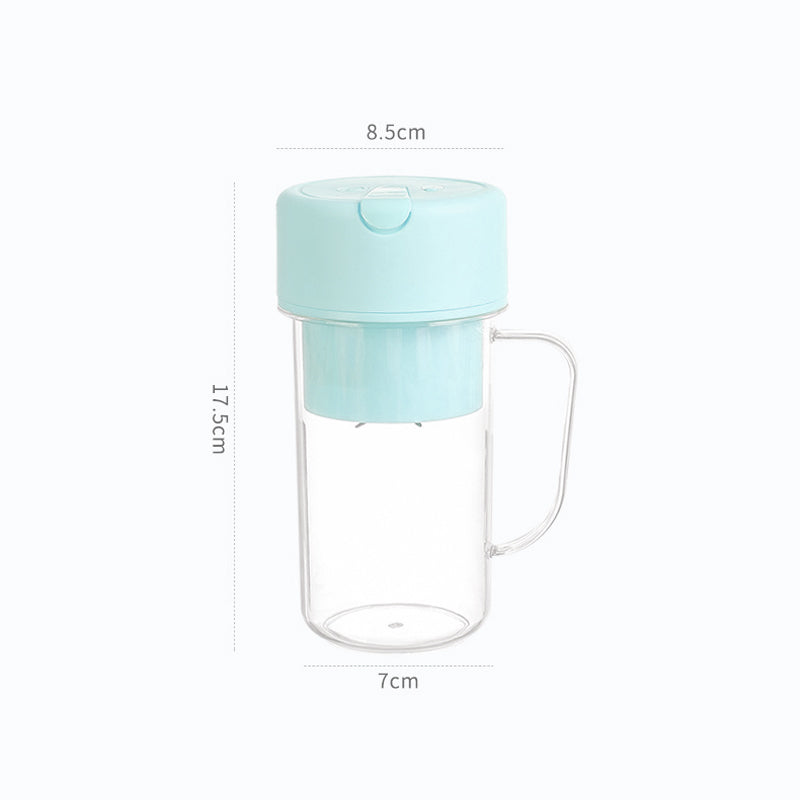 Kannettava ladattava mehustaja, tehokas ja kompakti, musta, 6-teräinen, BPA-vapaa, 420 ml kapasiteetti, teknologia ja gadgeti