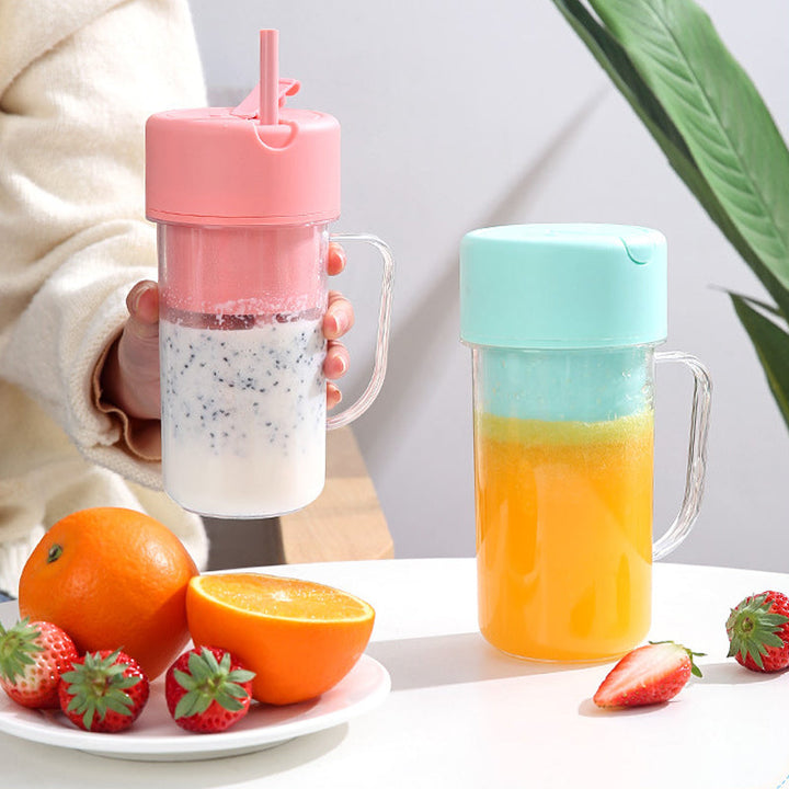 Kannettava ladattava mehustaja, tehokas ja kompakti, musta, 6-teräinen, BPA-vapaa, 420 ml kapasiteetti, teknologia ja gadgeti